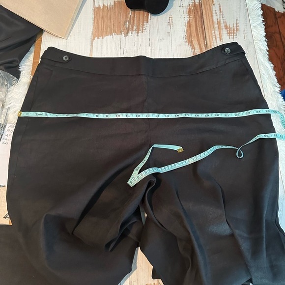 Talbots Linen Blend Black Pants Size US 20W - Picture 8 of 9